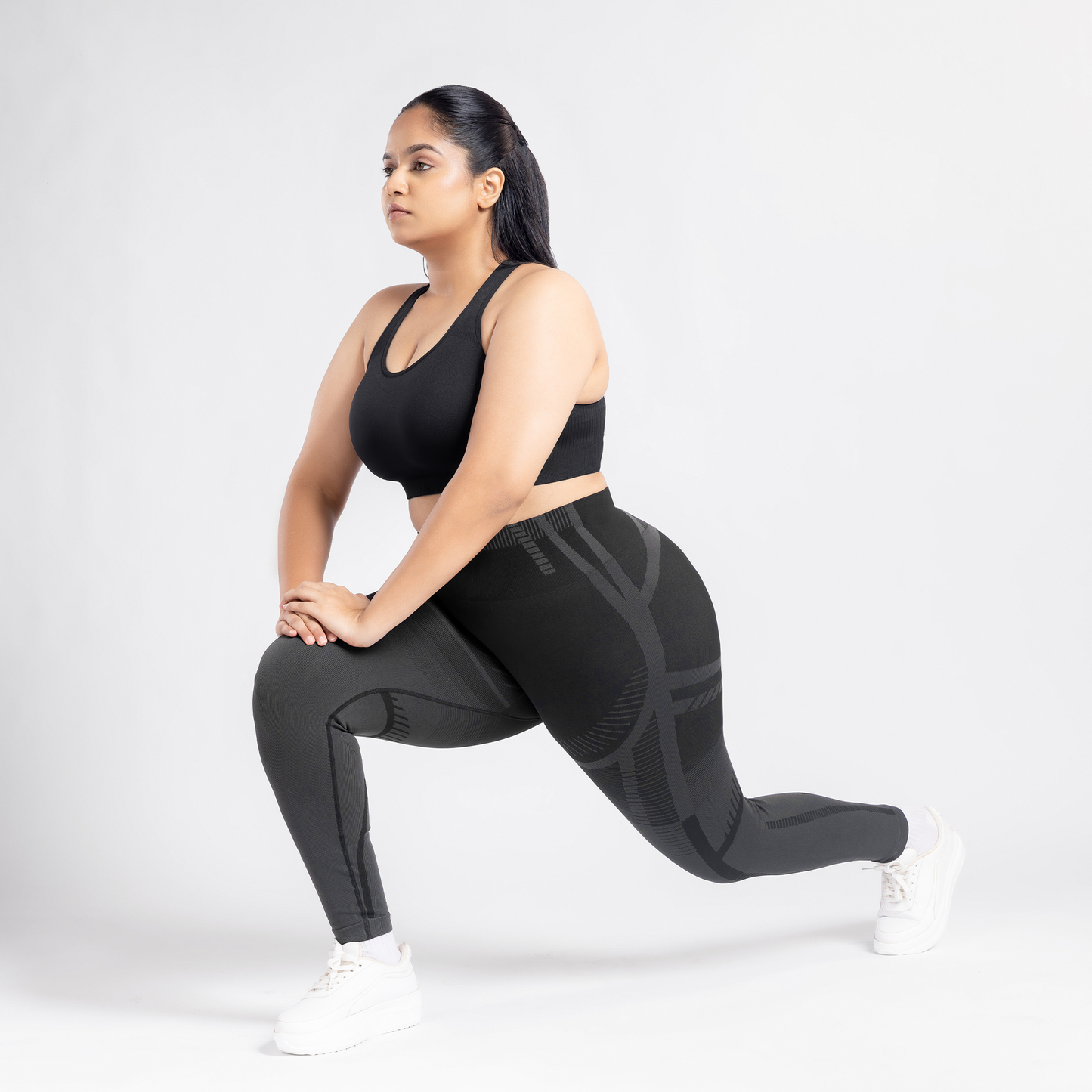 Contour Seamless Leggings - Black Grey