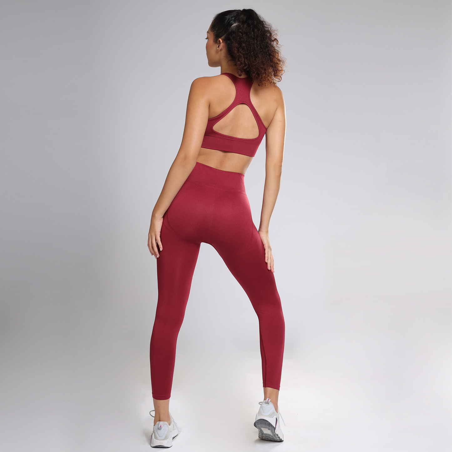 Nova Seamless Sculpt Leggings - Berry Red