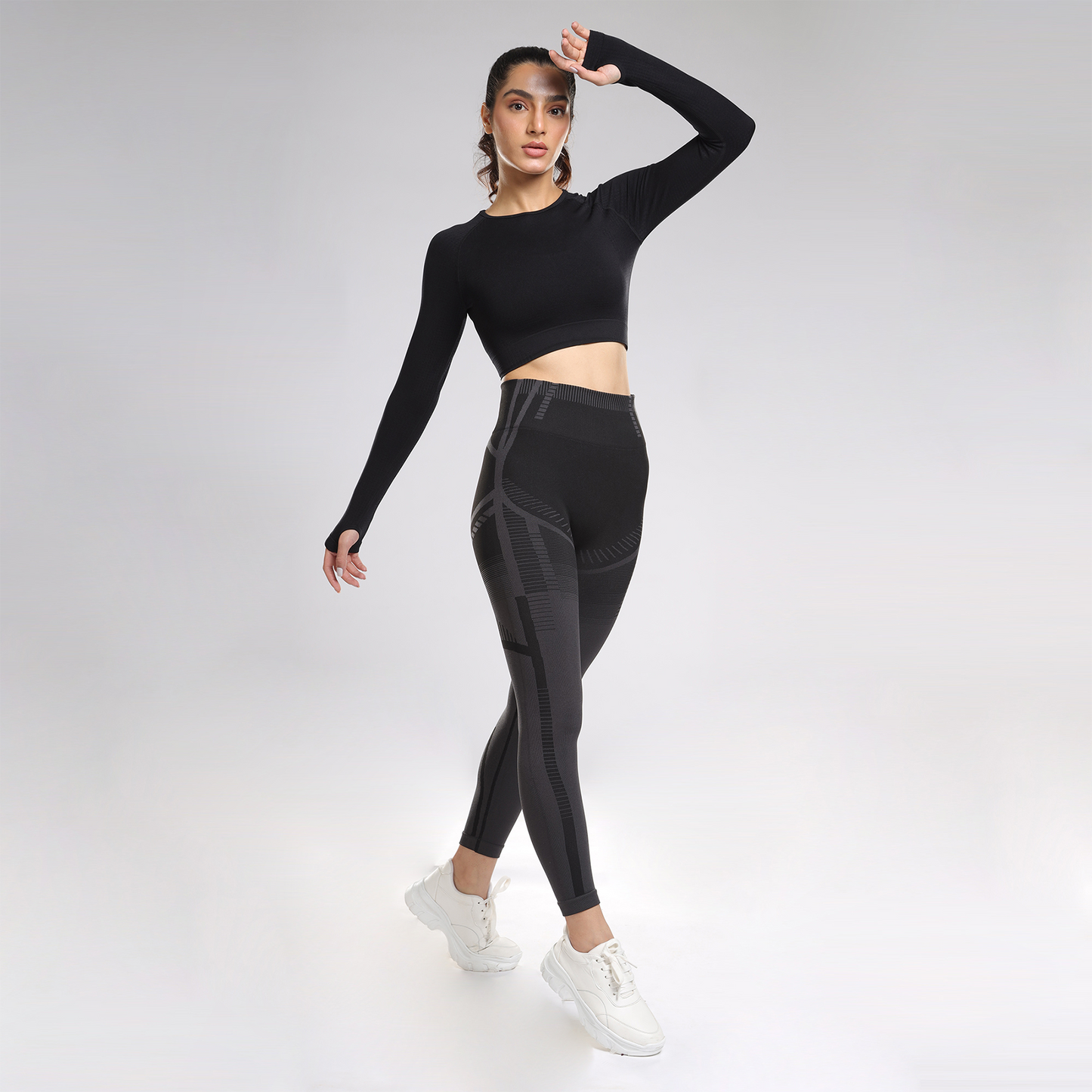 Contour Seamless Leggings - Black Grey