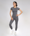 Aria Seamless Tee - Grey Stone