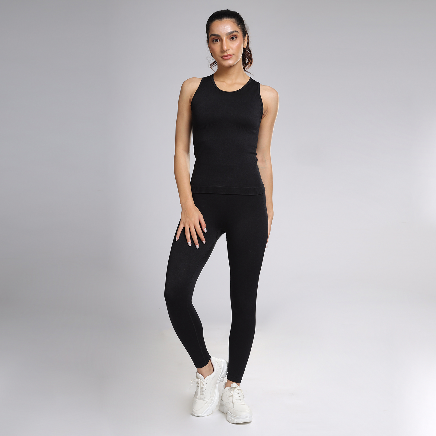 Luna Seamless Tank - Black