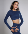 Celeste Long Sleeve Top - Eclipse Blue