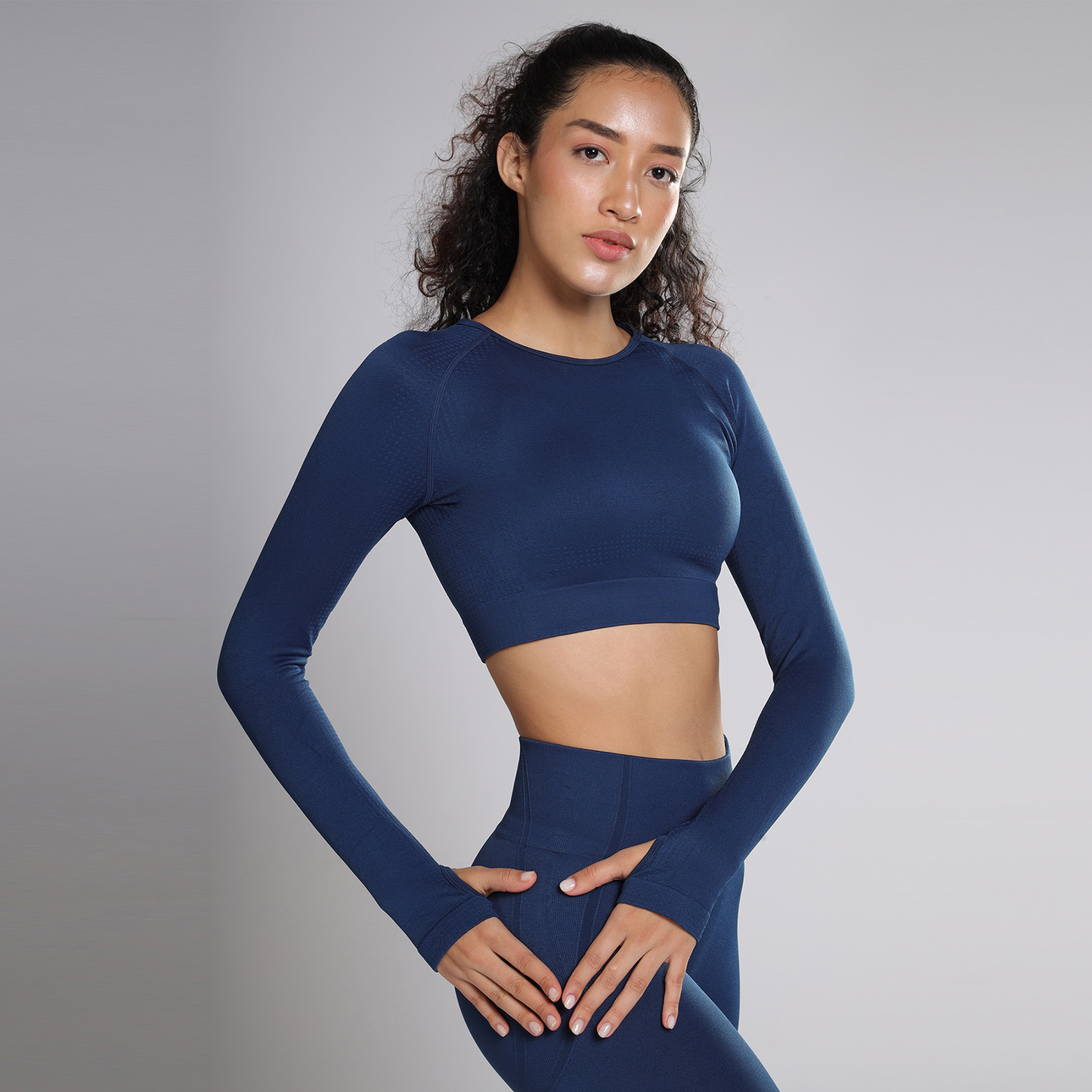 Celeste Long Sleeve Top - Eclipse Blue