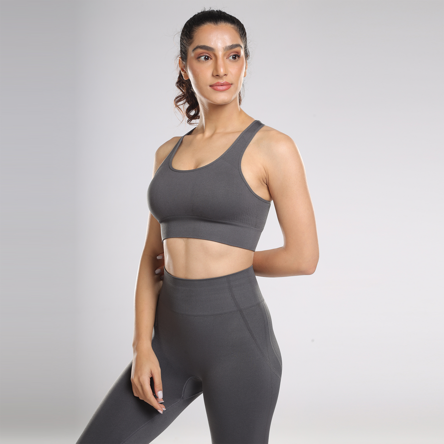 Astrid Performance Sports Bra - Grey Stone