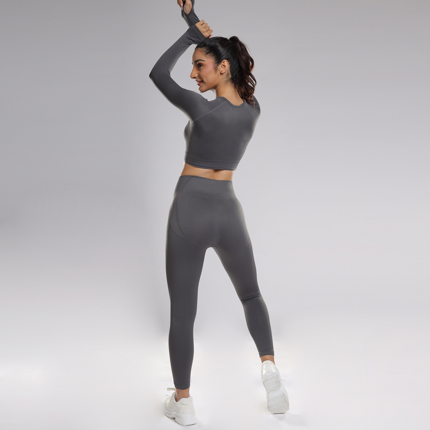 Celeste Long Sleeve Top - Grey Stone