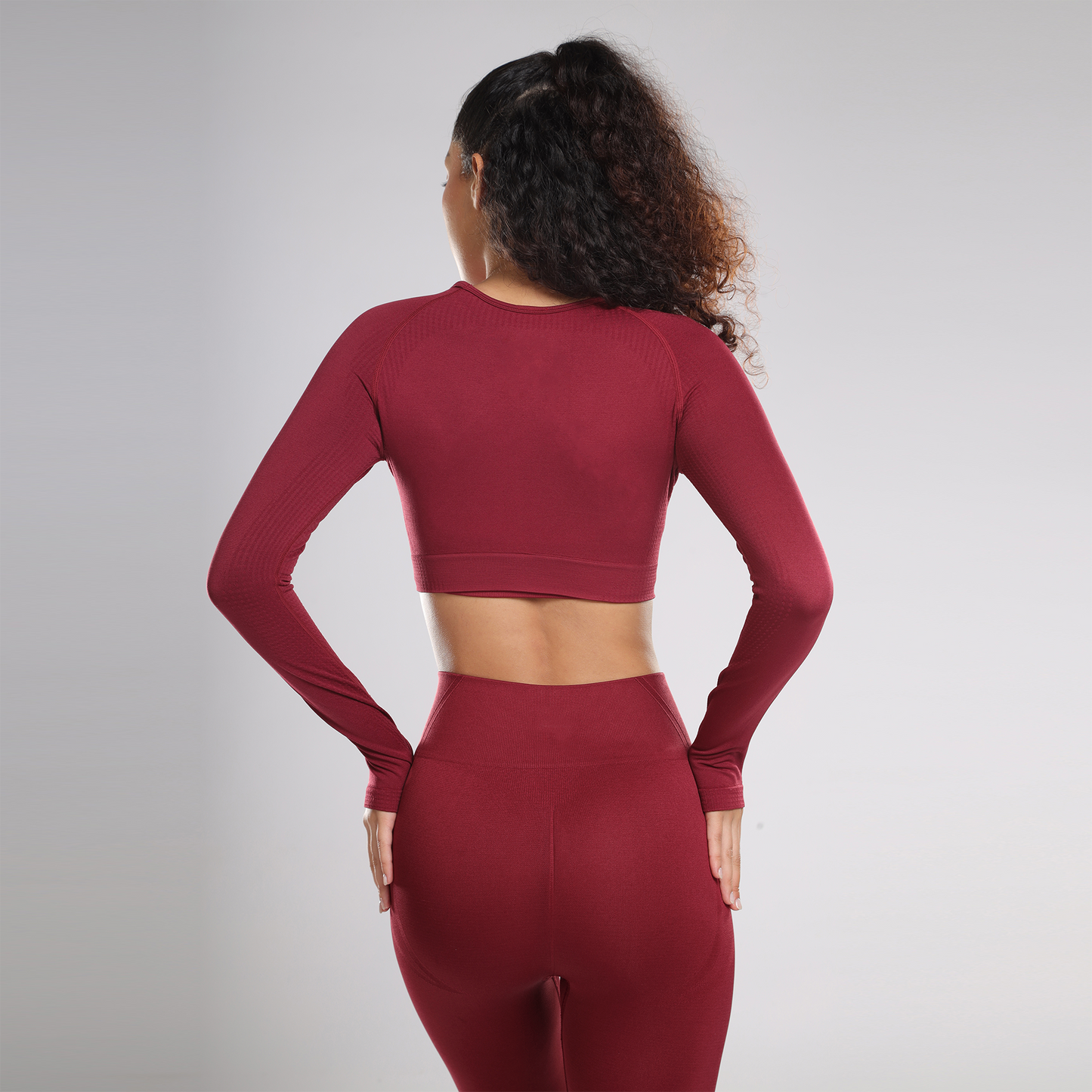 Celeste Long Sleeve Top - Berry Red