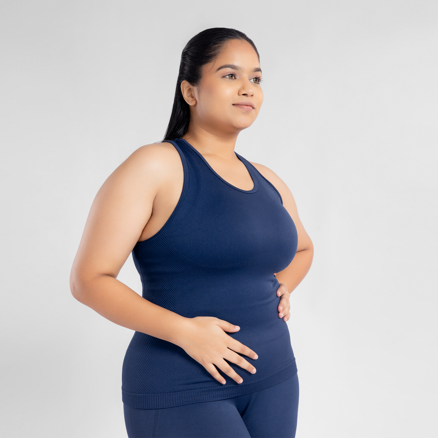 Luna Seamless Tank - Eclipse Blue