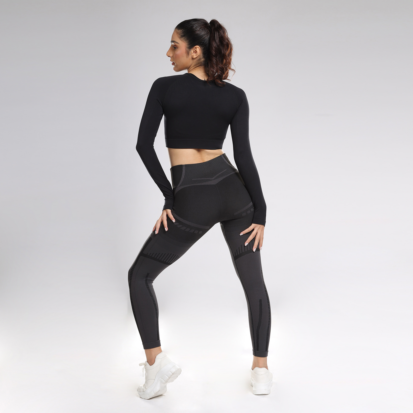 Contour Seamless Leggings - Black Grey