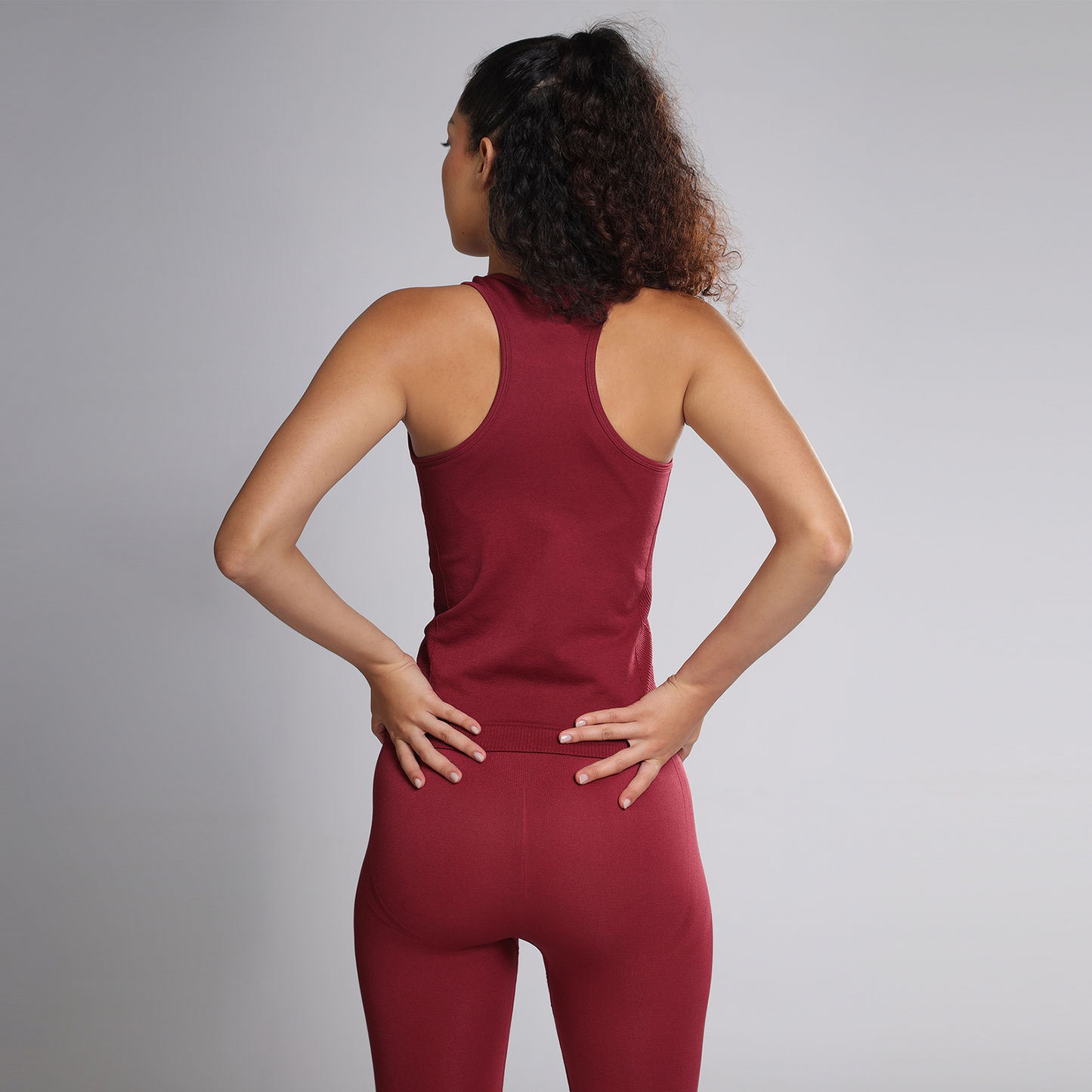 Luna Seamless Tank - Berry Red