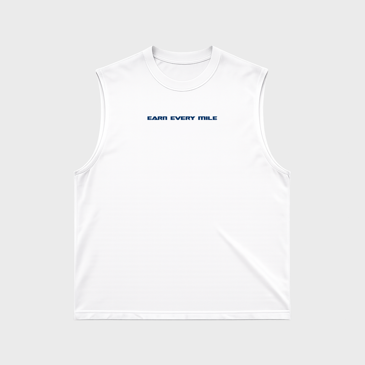 Earn Every Mile Running Tank - White