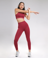 Nova Seamless Sculpt Leggings - Berry Red