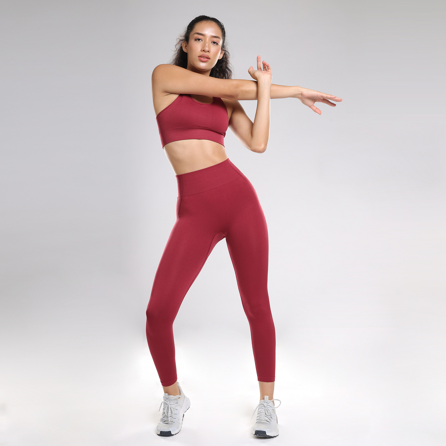 Nova Seamless Sculpt Leggings - Berry Red