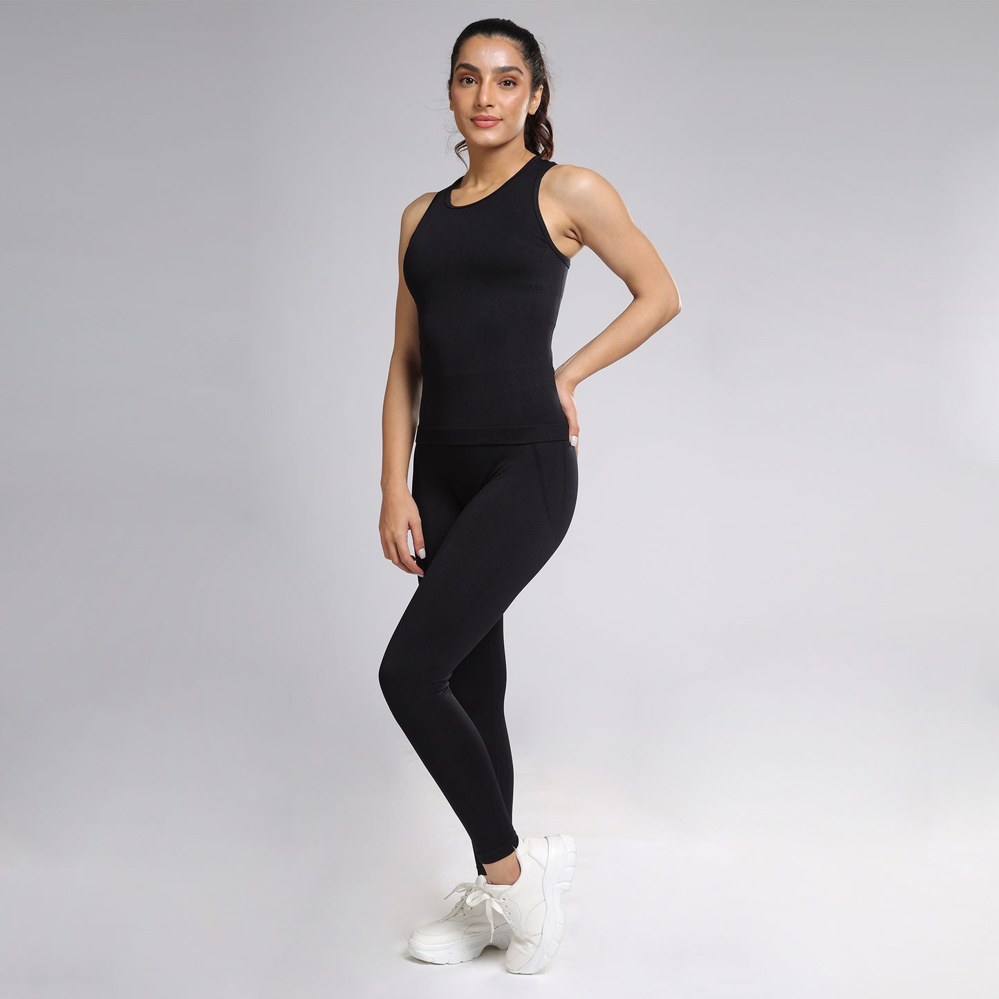 Luna Seamless Tank - Black
