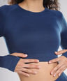 Celeste Long Sleeve Top - Eclipse Blue