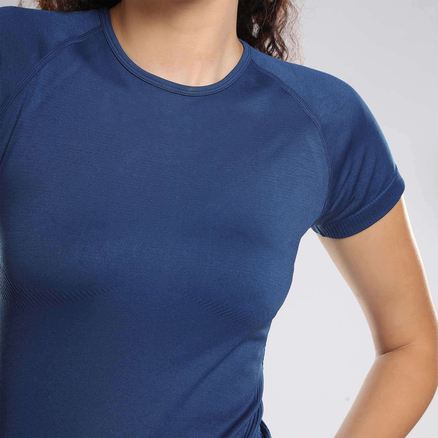 Aria Seamless Tee - Eclipse Blue