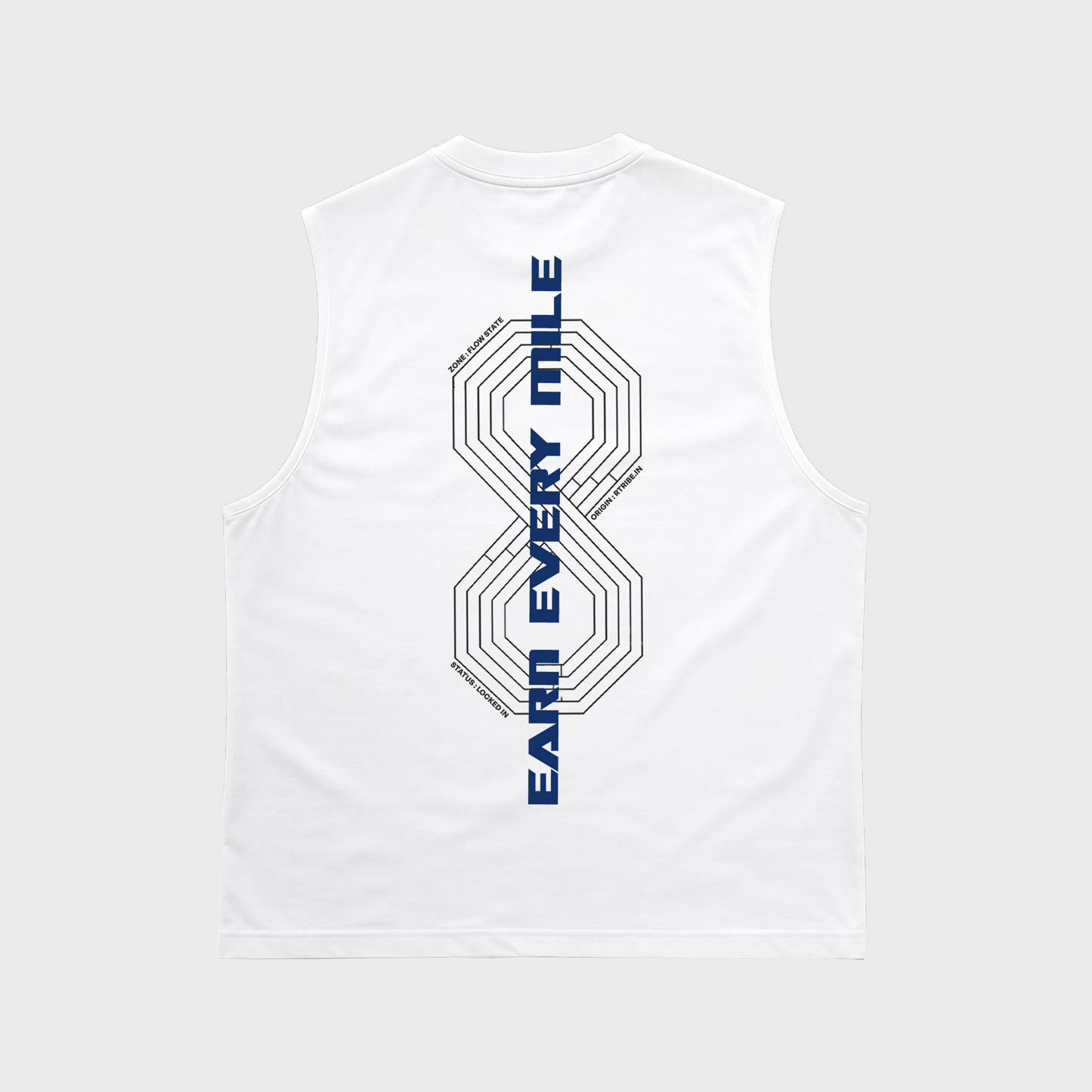Earn Every Mile Running Tank - White