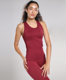 Luna Seamless Tank - Berry Red