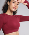 Celeste Long Sleeve Top - Berry Red