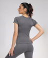 Aria Seamless Tee - Grey Stone