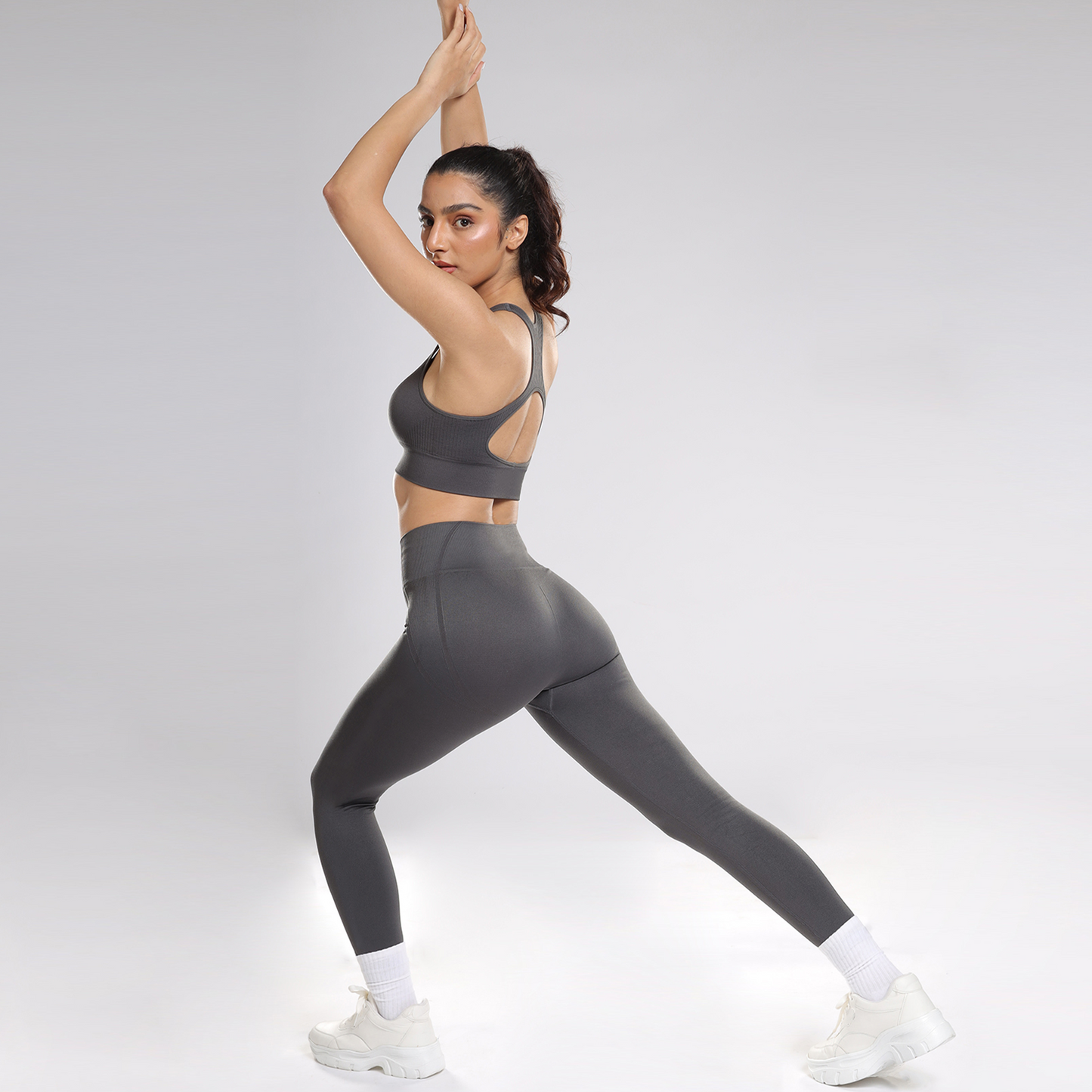 Astrid Performance Sports Bra - Grey Stone