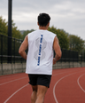 Earn Every Mile Running Tank - White