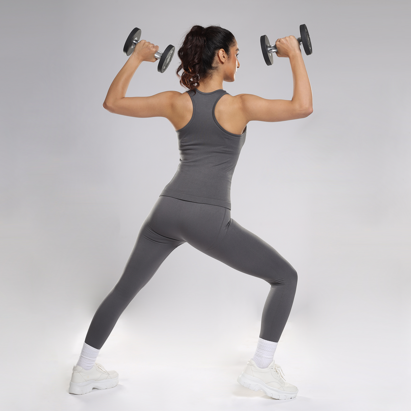 Luna Seamless Tank - Grey Stone