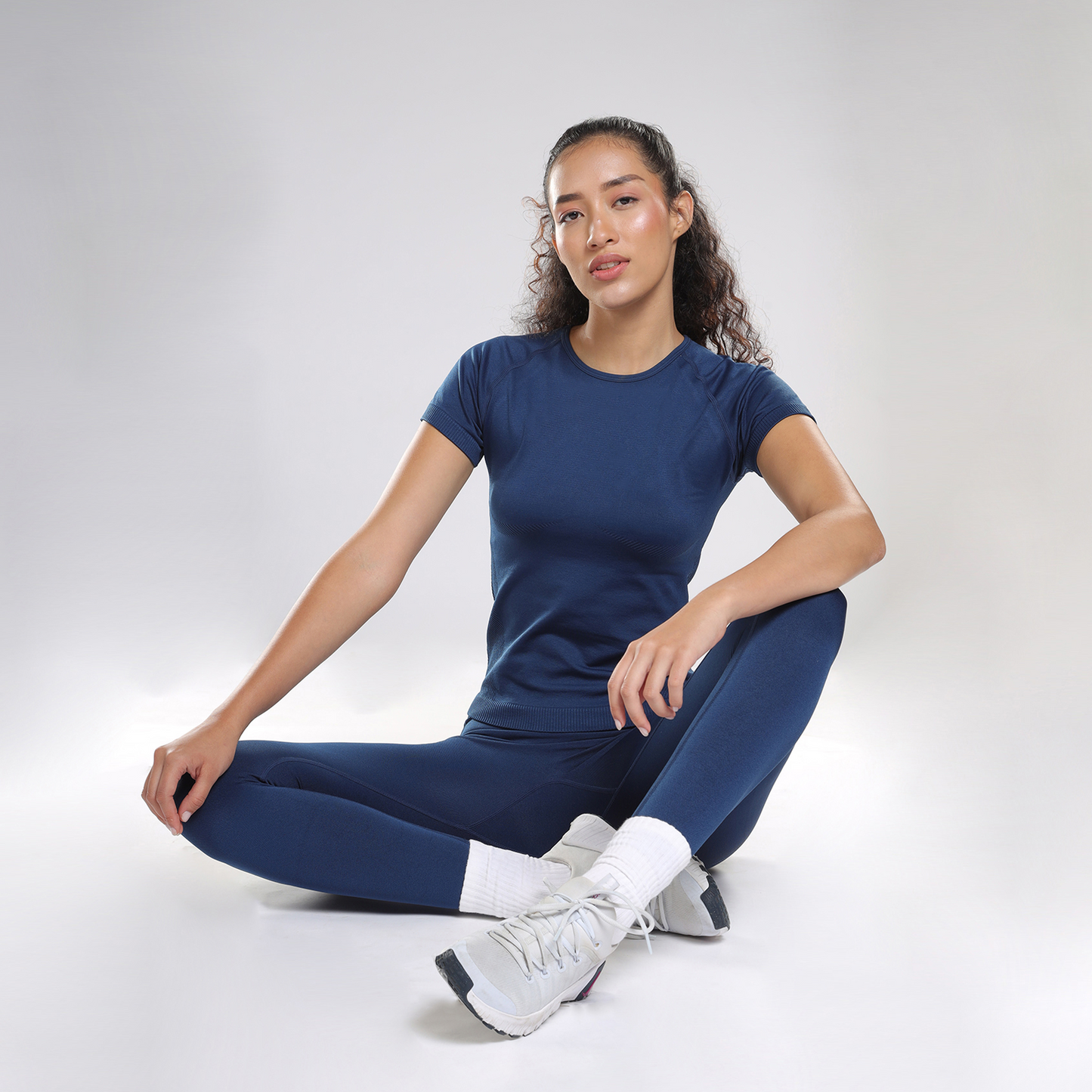 Aria Seamless Tee - Eclipse Blue