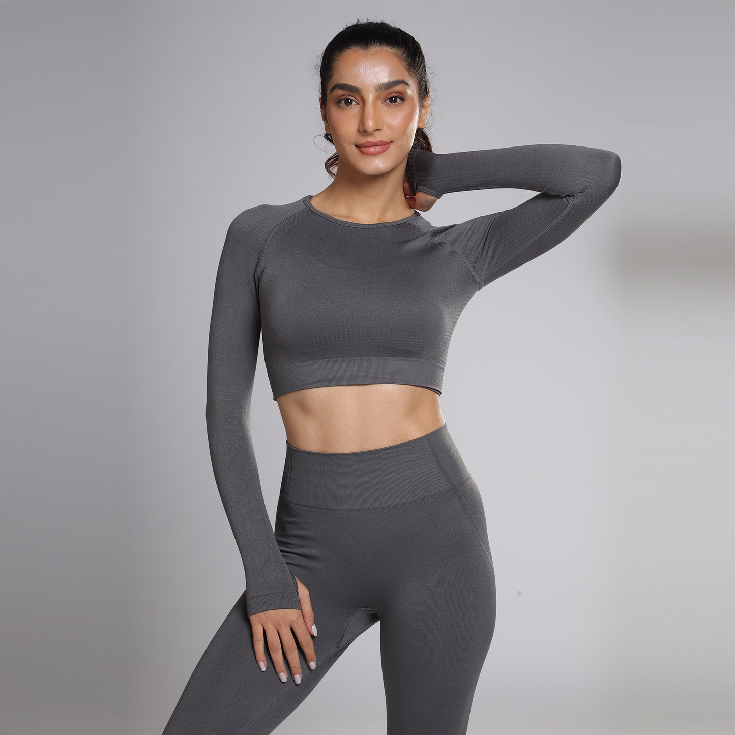 Celeste Long Sleeve Top - Grey Stone