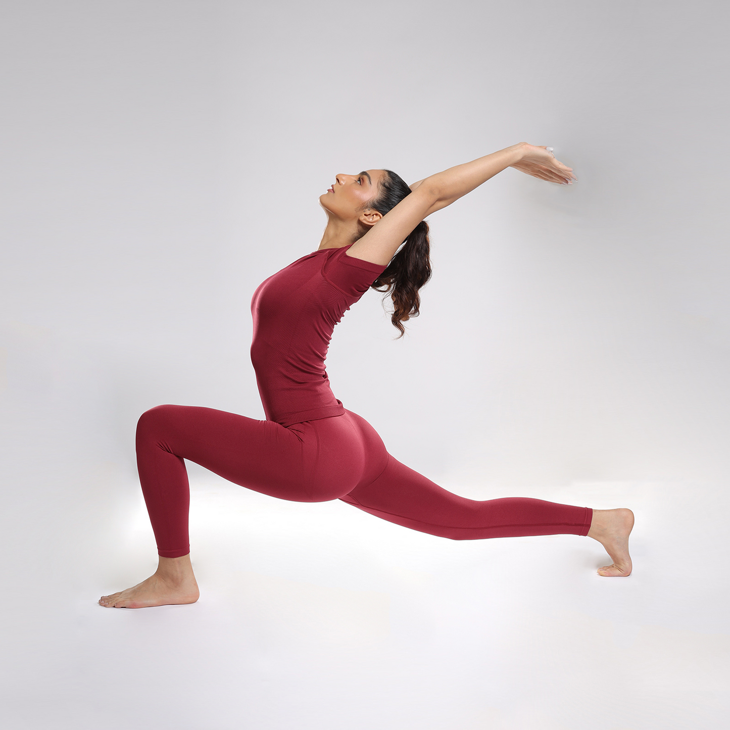 Aria Seamless Tee - Berry Red