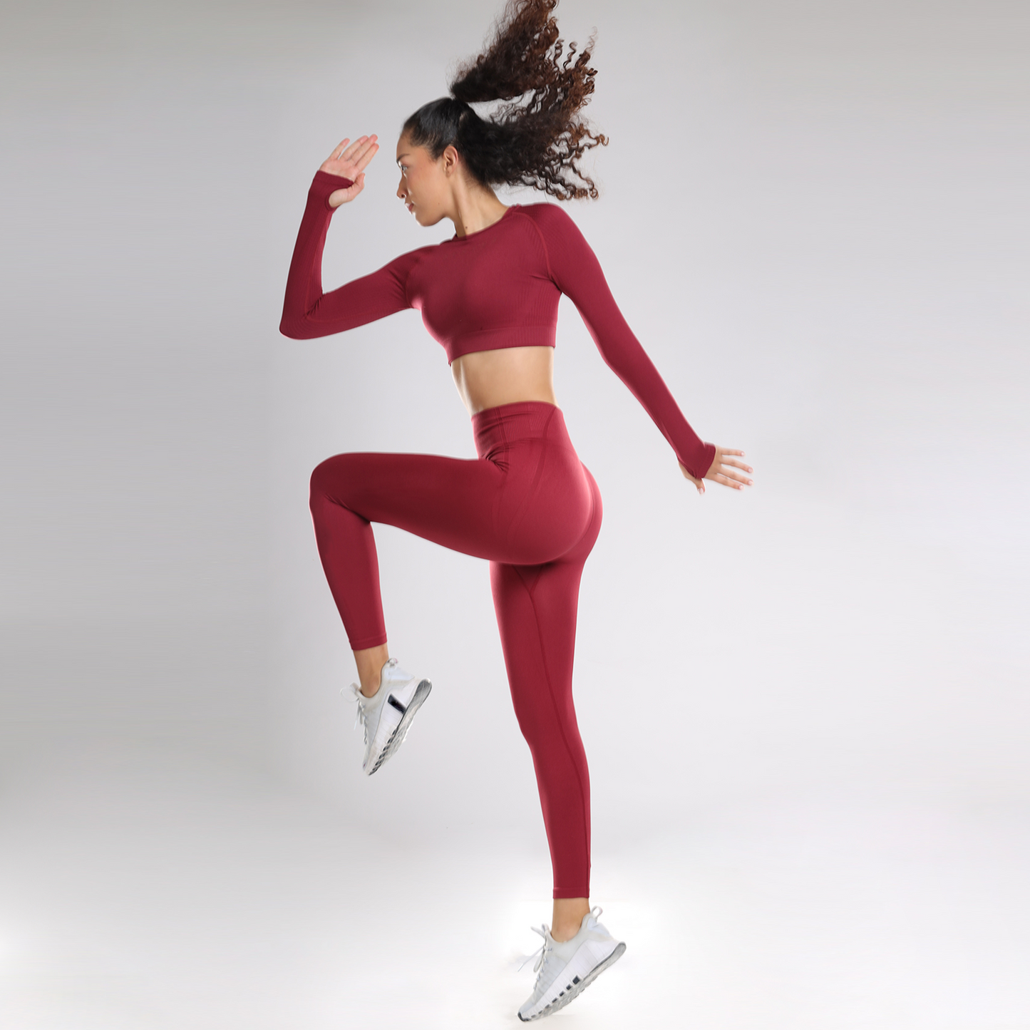 Celeste Long Sleeve Top - Berry Red