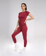 Aria Seamless Tee - Berry Red