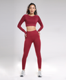 Celeste Long Sleeve Top - Berry Red