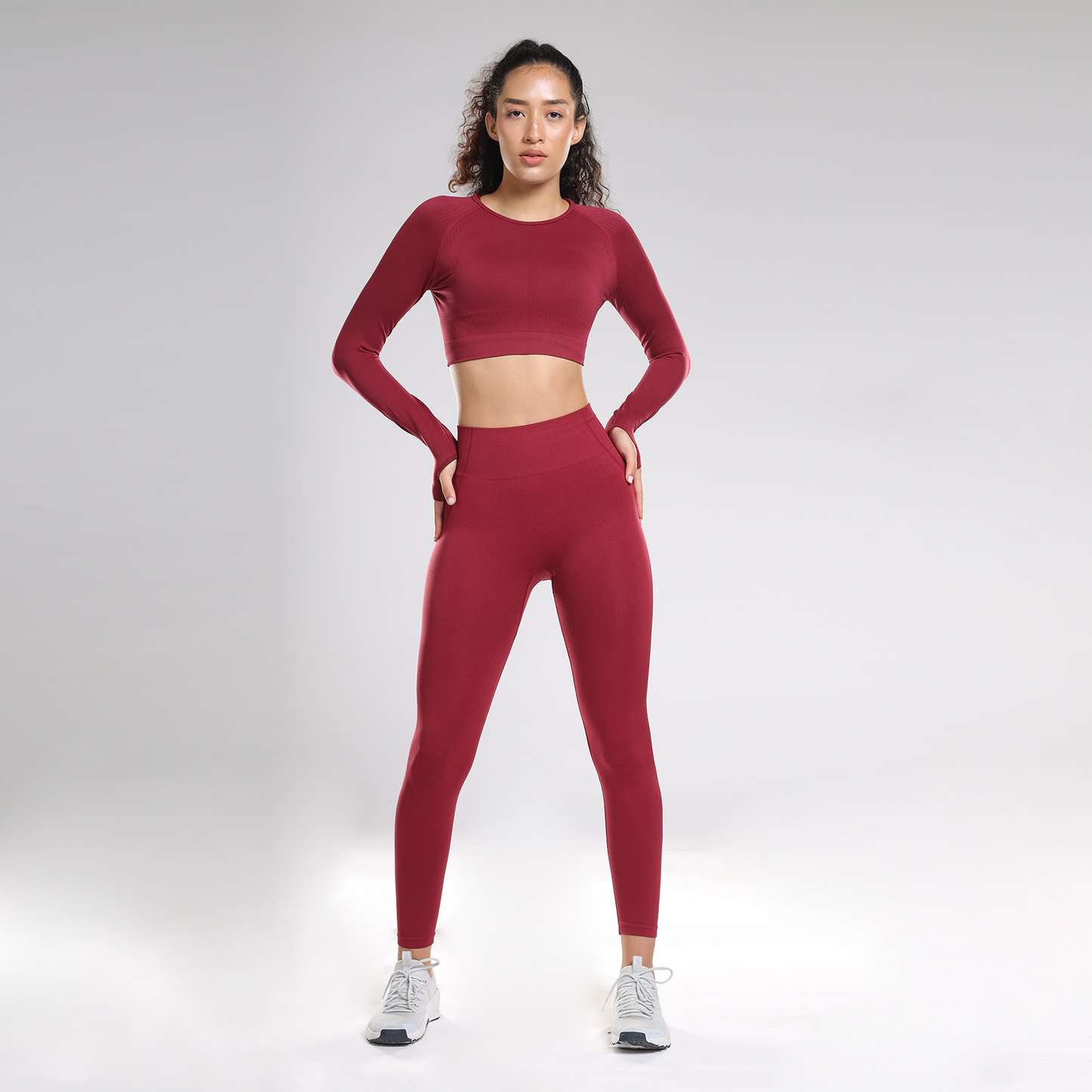 Celeste Long Sleeve Top - Berry Red