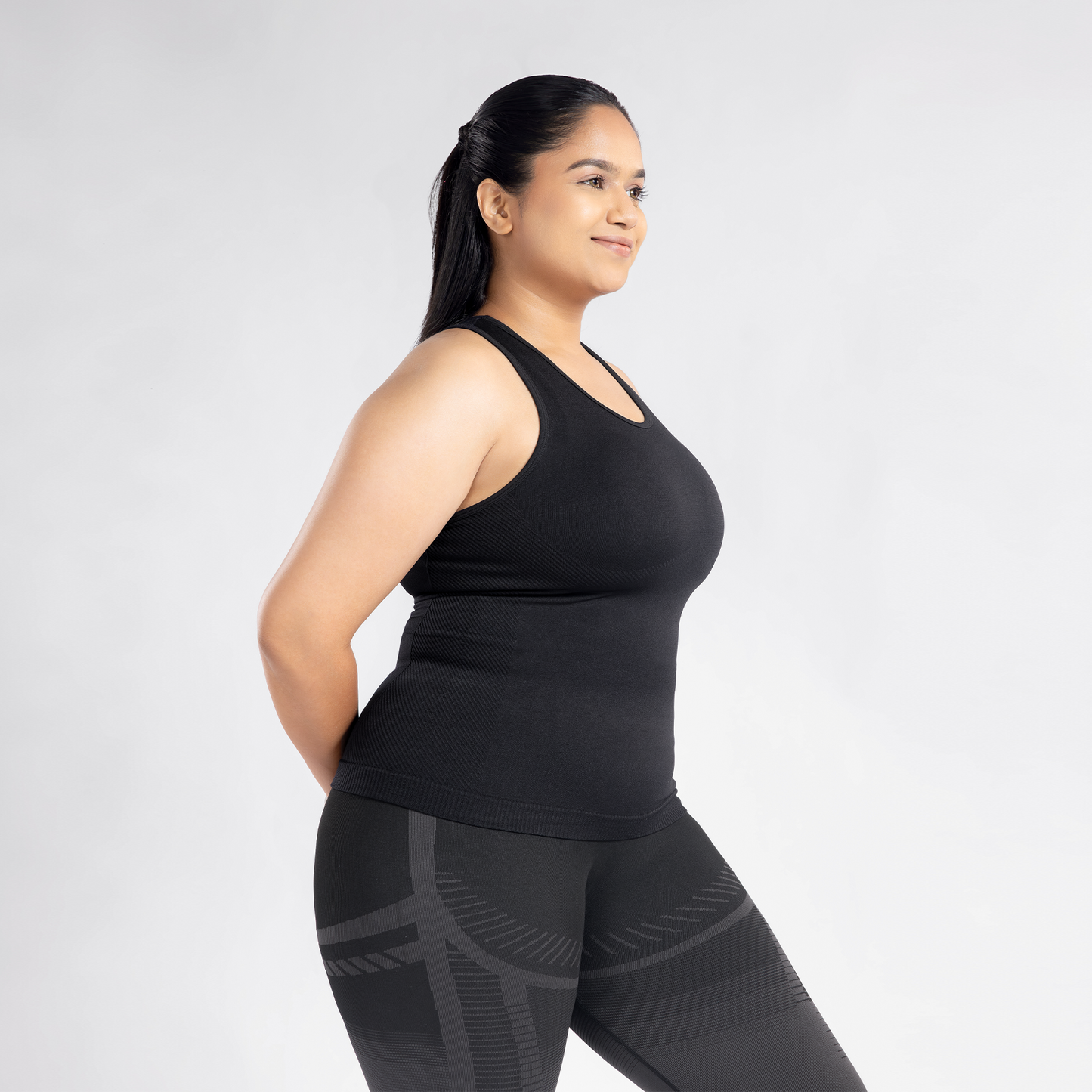 Luna Seamless Tank - Black