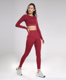 Celeste Long Sleeve Top - Berry Red