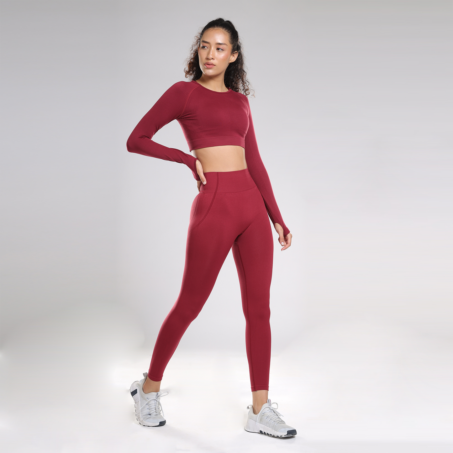 Celeste Long Sleeve Top - Berry Red