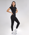 Aria Seamless Tee - Black