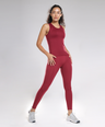 Luna Seamless Tank - Berry Red