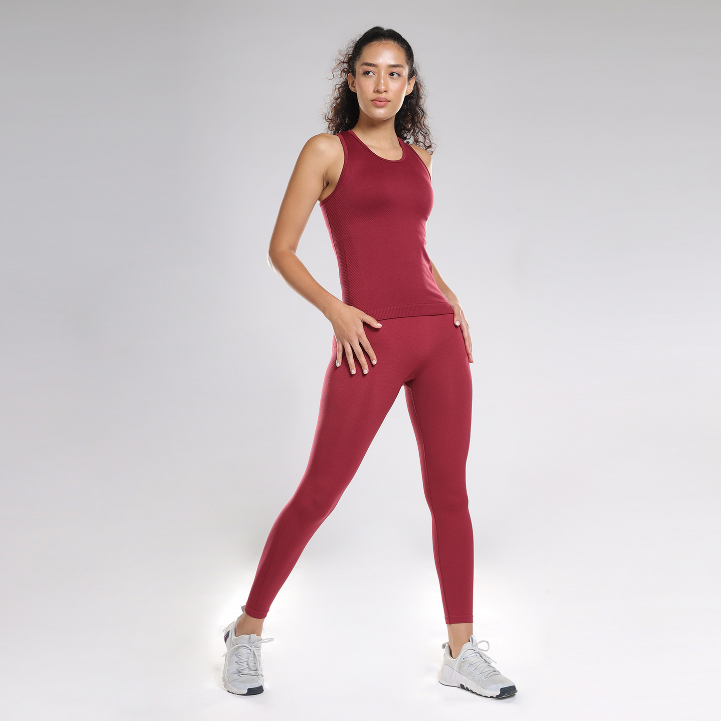 Luna Seamless Tank - Berry Red