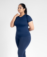 Aria Seamless Tee - Eclipse Blue