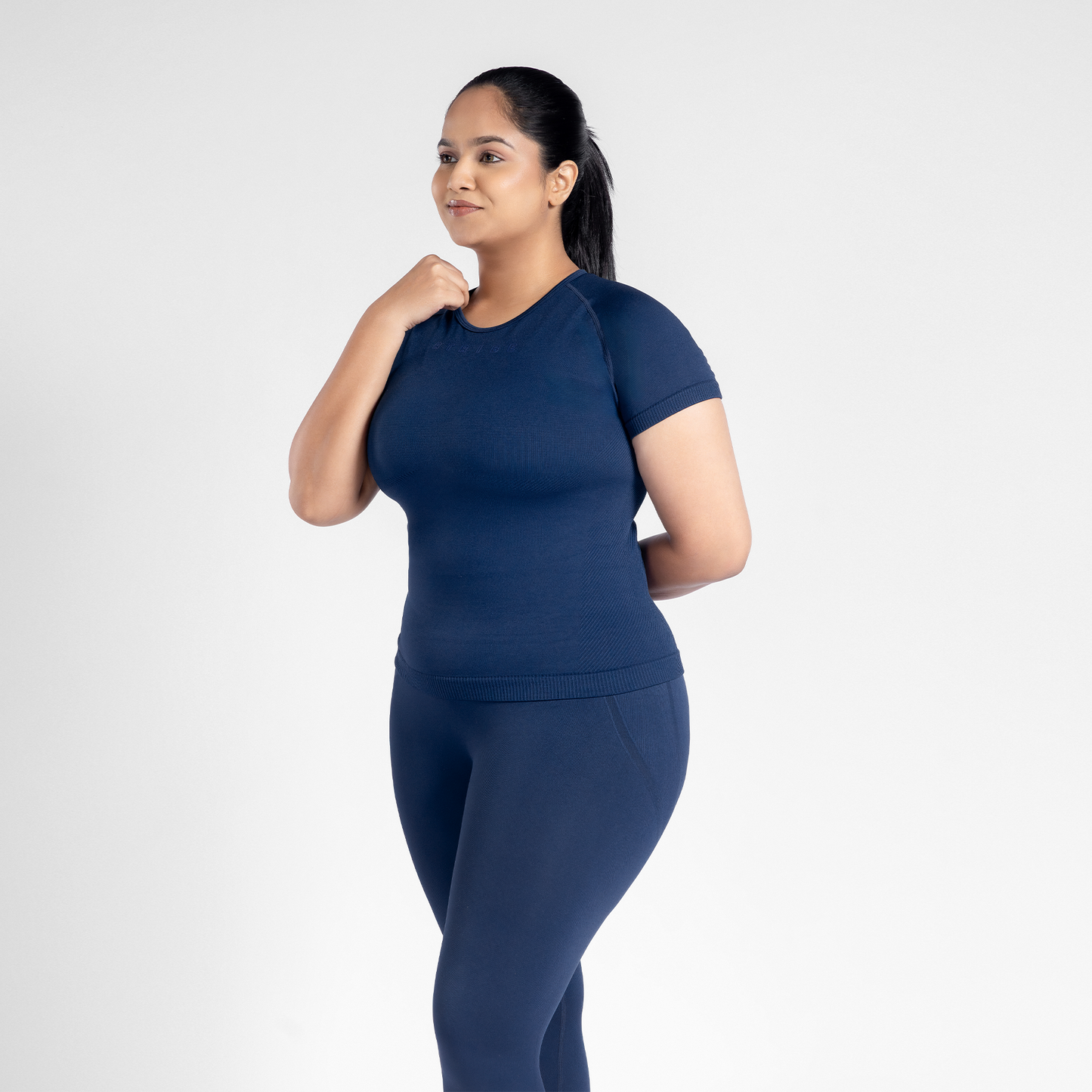 Aria Seamless Tee - Eclipse Blue