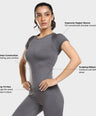 Aria Seamless Tee - Grey Stone