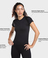 Aria Seamless Tee - Black