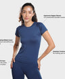 Aria Seamless Tee - Eclipse Blue