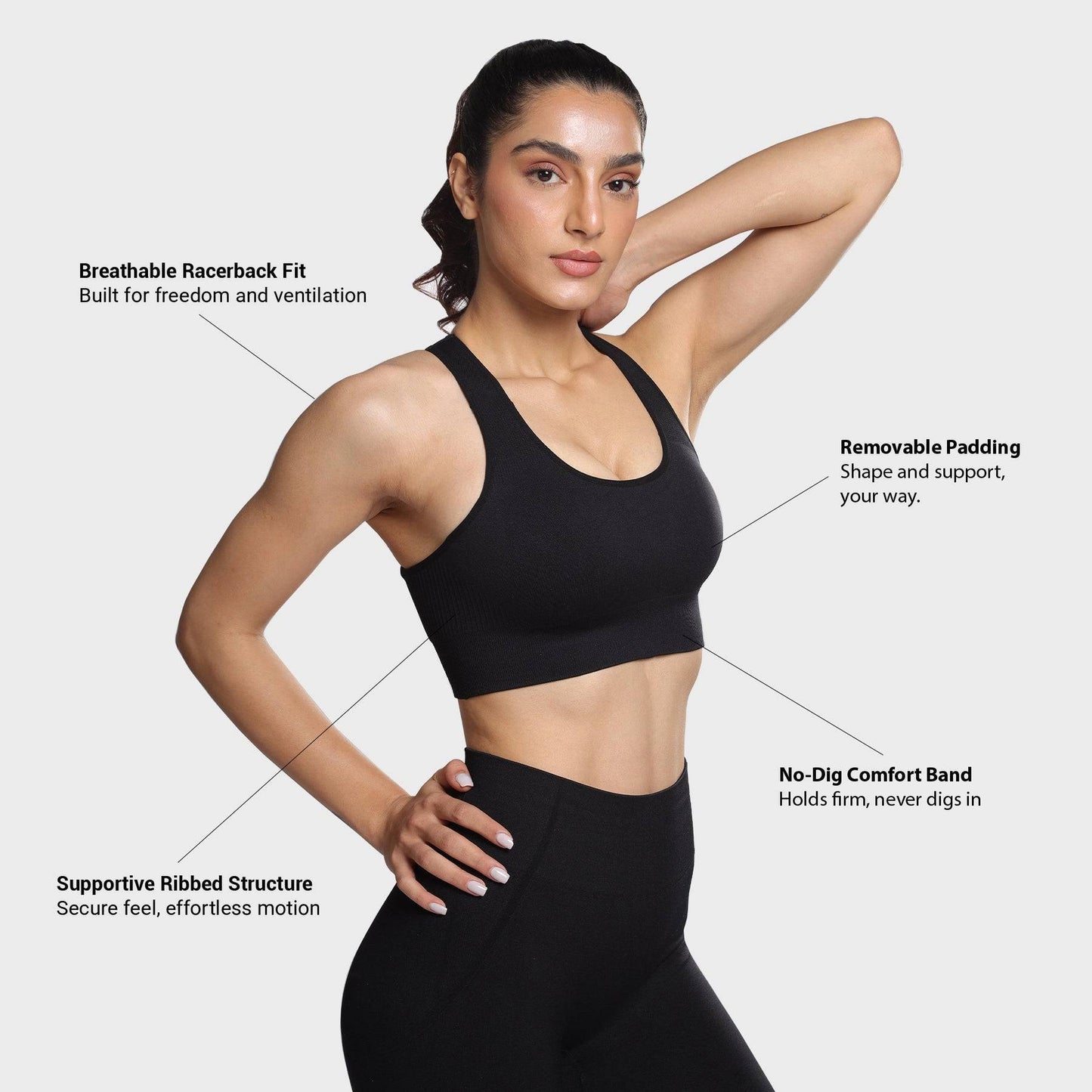 Astrid Performance Sports Bra - Black
