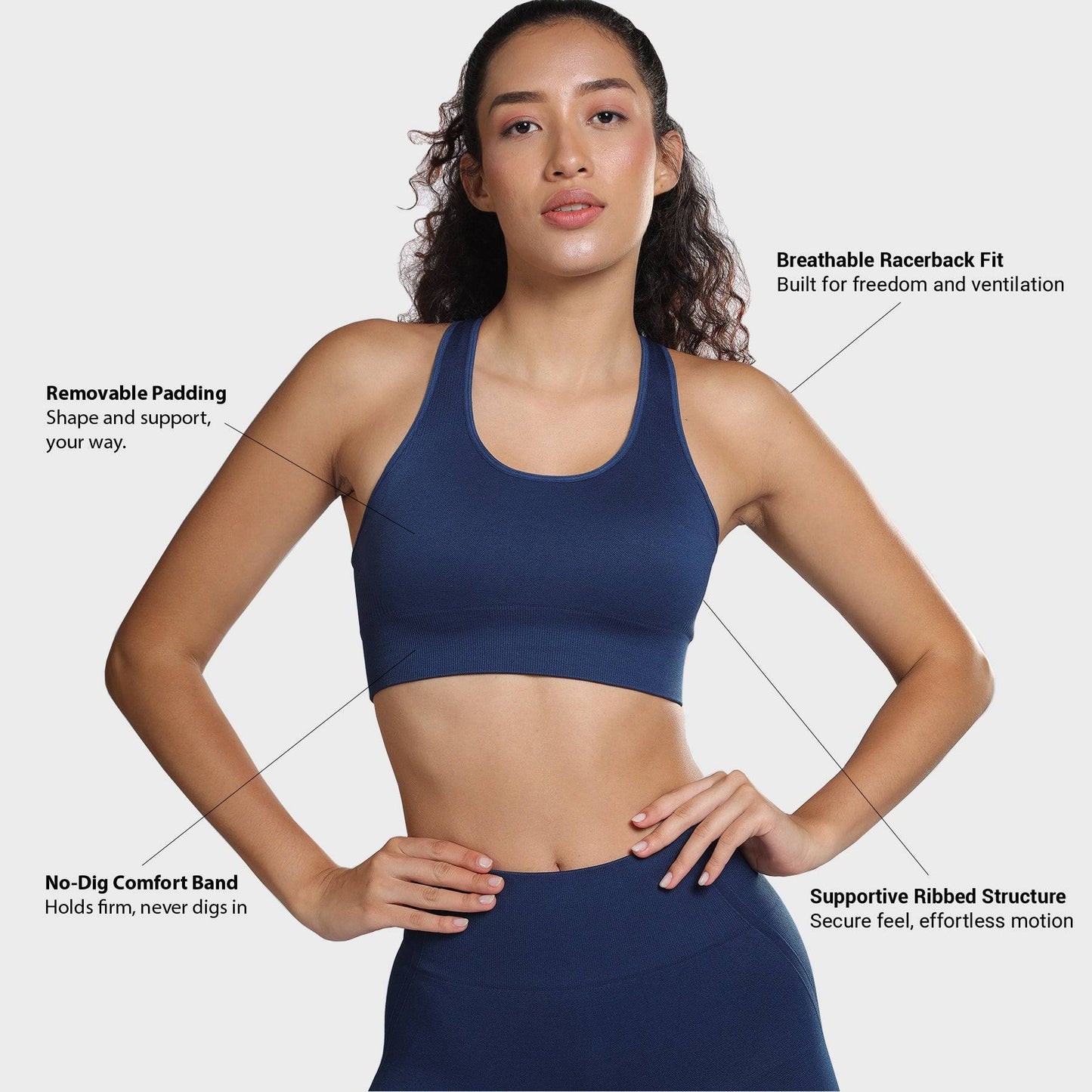 Astrid Performance Sports Bra - Eclipse Blue