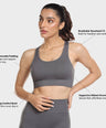 Astrid Performance Sports Bra - Grey Stone