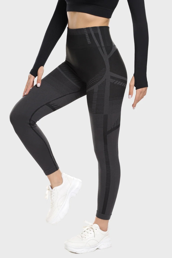 Contour Seamless Leggings - Black Grey