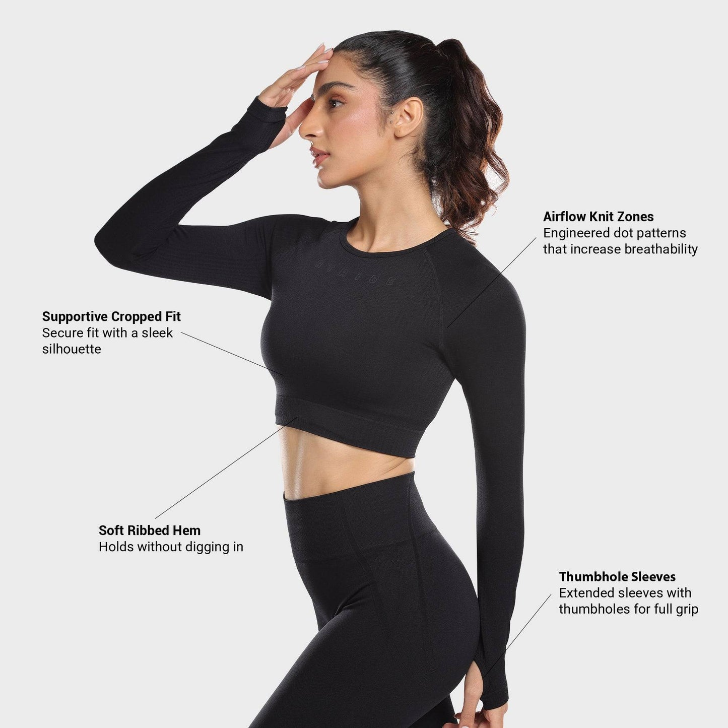 Celeste Long Sleeve Top - Black