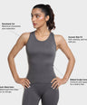Luna Seamless Tank - Grey Stone